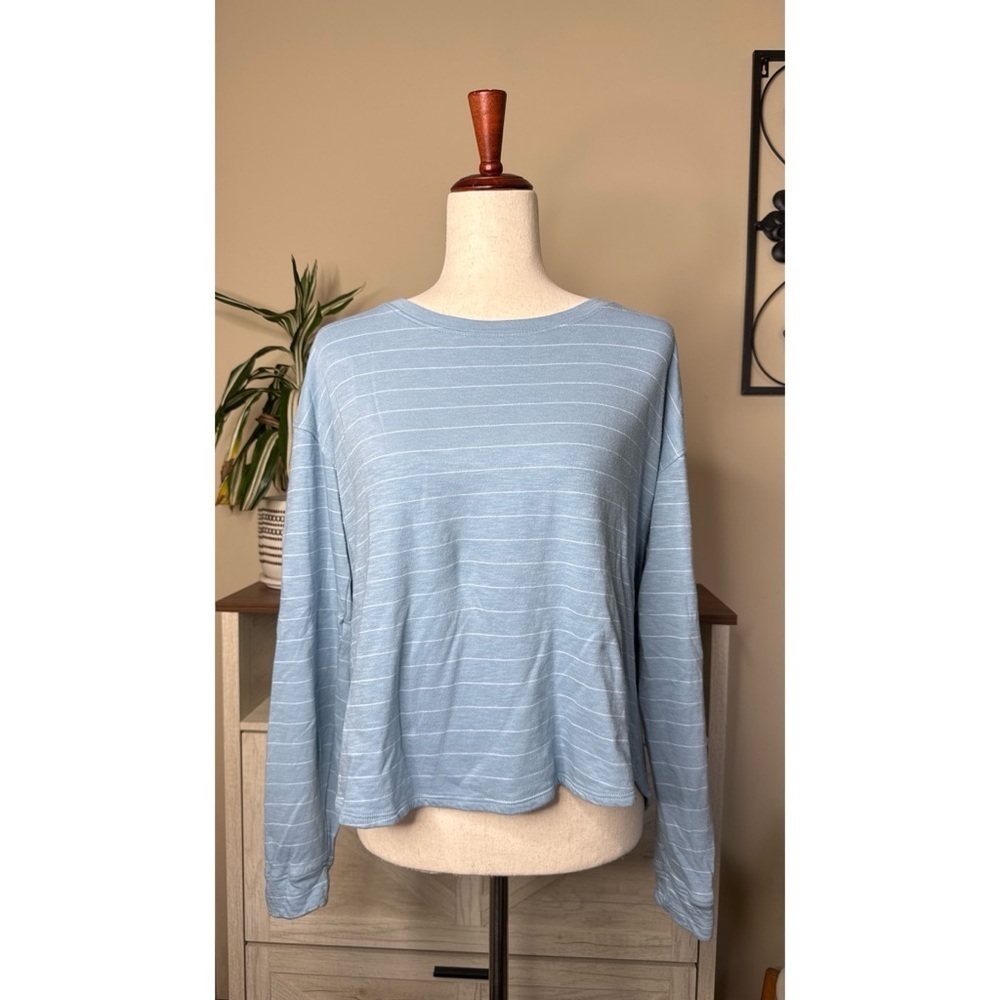 Marine Layer Blue Striped Pullover Crewneck Long Sleeve Top Size XL